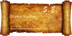 Sipka Eszter névjegykártya