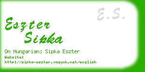 eszter sipka business card